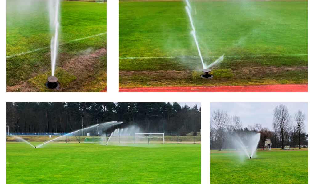 Zdjęcie boiska piłkarskiego - nawadnianie
