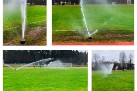 Zdjęcie boiska piłkarskiego - nawadnianie