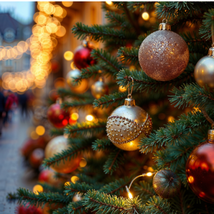 zdjęcie świątecznej choinki