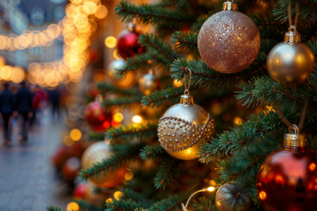 zdjęcie świątecznej choinki