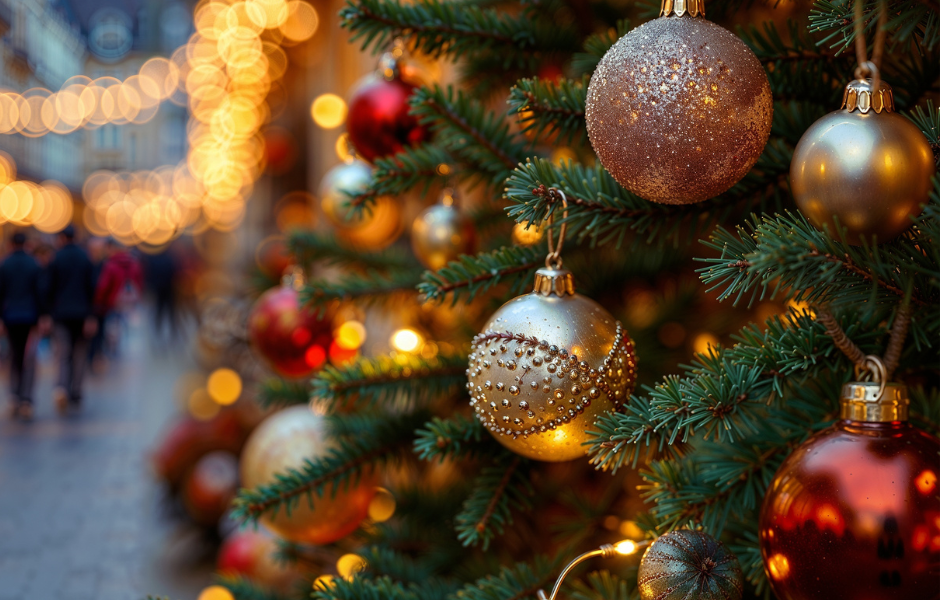 zdjęcie świątecznej choinki